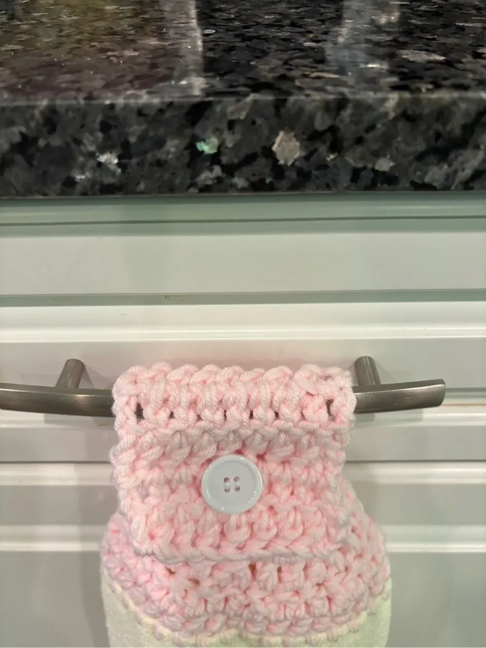 Crochet Top Kitchen Towel-Blessed